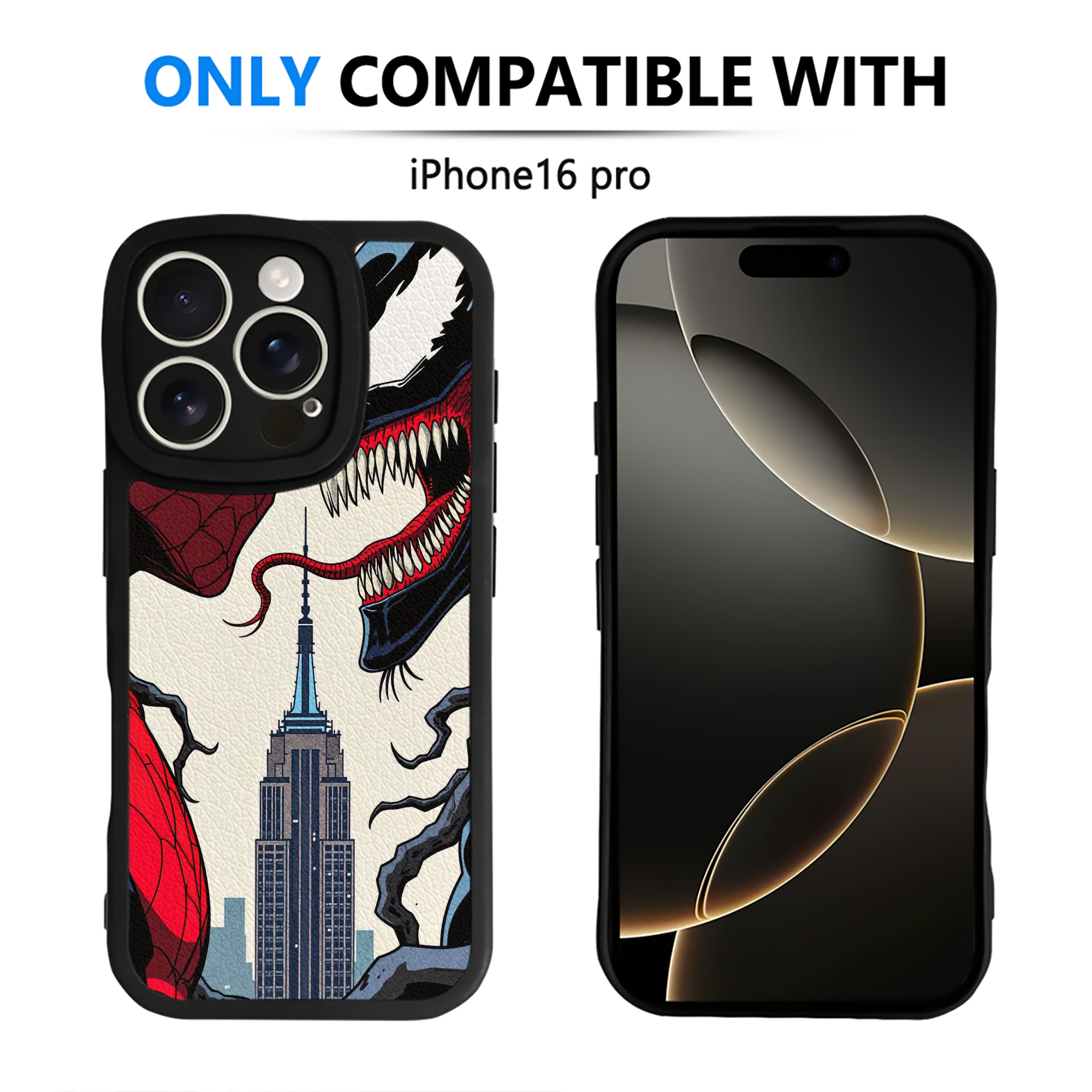 （画像用） Spider Man スパイダーマン 【iPhone 16シリーズ対応】シリコンスマホケース（レザー調） 材質：シリコン